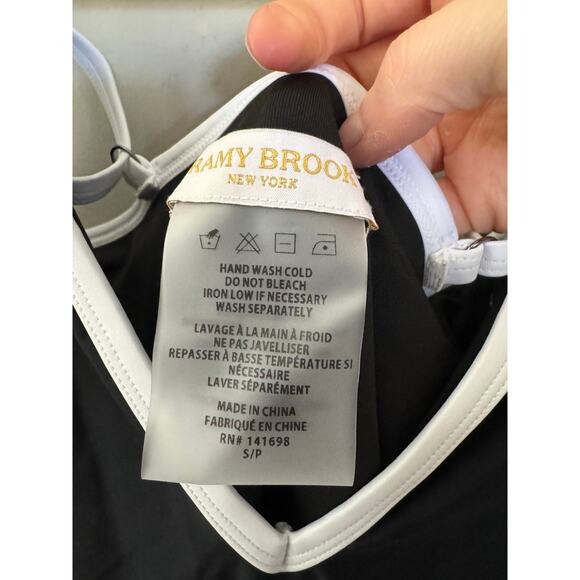 NWOT Ramy Brook Bia Plunge One-Piece Swimsuit in Black SZ S - Picture 5 of 9